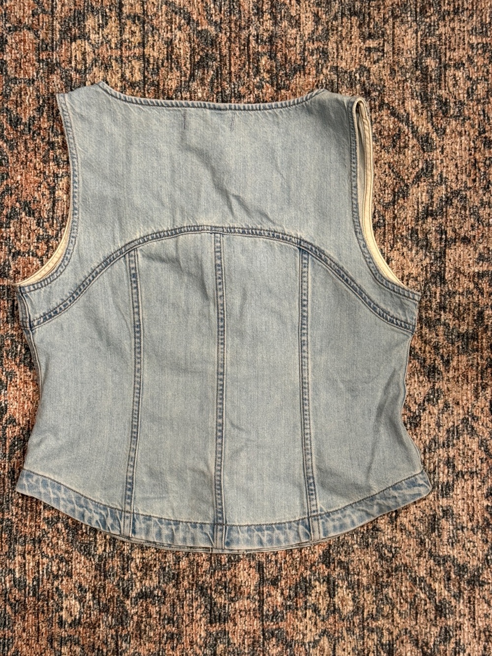 Madewell Light Blue Denim Button Tank - Picture 2 of 4